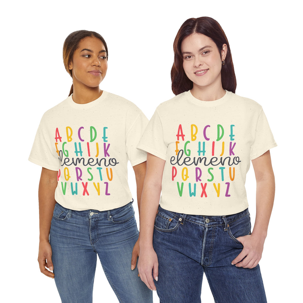 Alphabet Elemeno Kids Tee — Colorful ABCs Shirt for Teachers & Toddlers