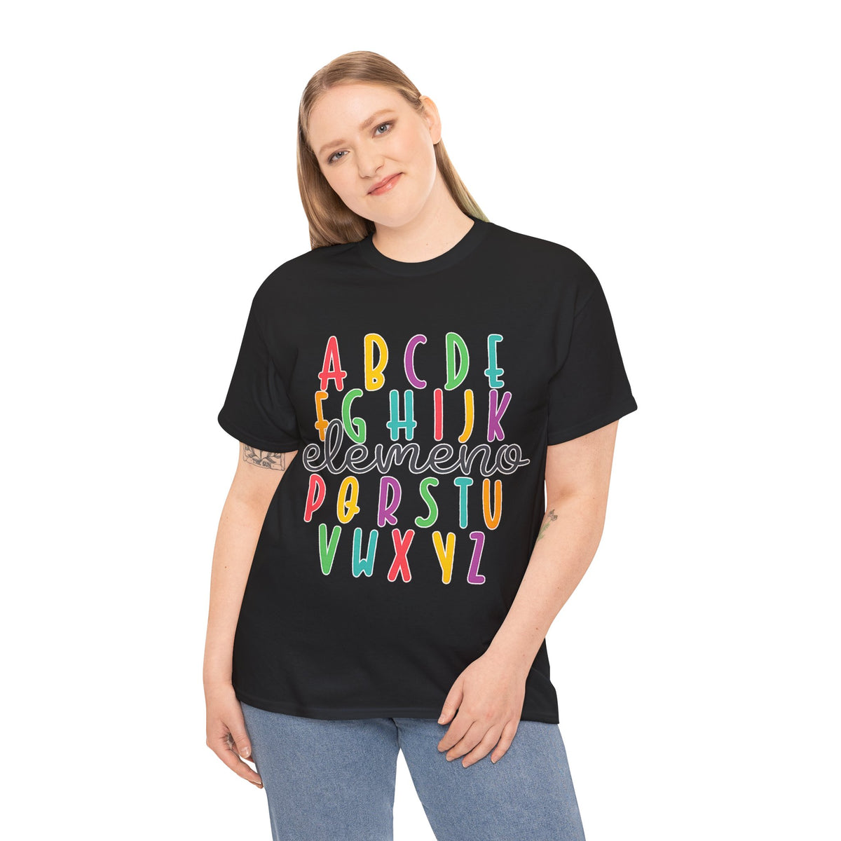Alphabet Elemeno Kids Tee — Colorful ABCs Shirt for Teachers & Toddlers