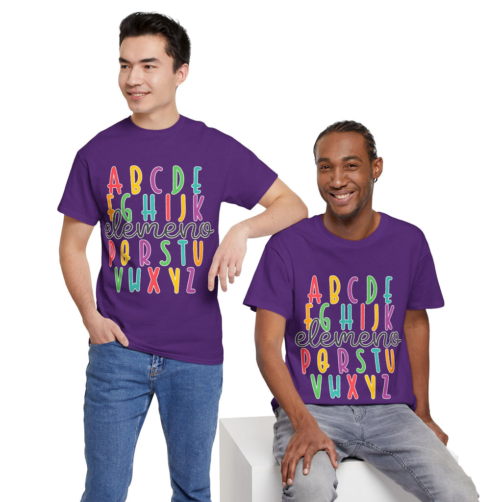 Alphabet Elemeno Kids Tee — Colorful ABCs Shirt for Teachers & Toddlers