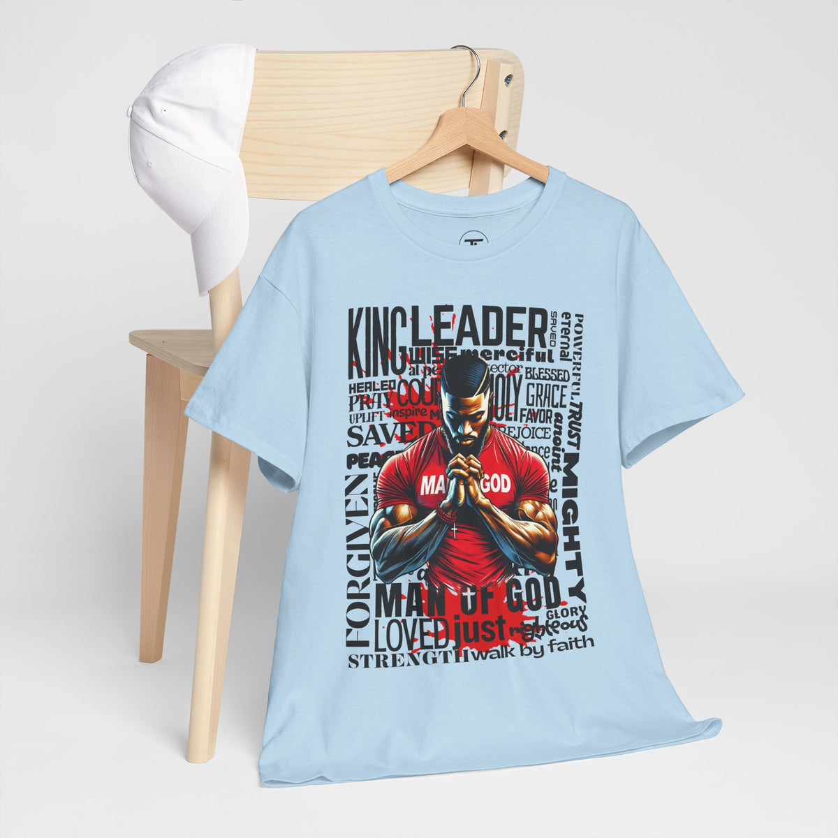 Faith-Inspired Graphic Tee — "Man of God" Prayer Design