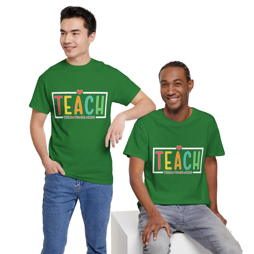 Teach Colorful Heart T-Shirt — Cute Teacher Appreciation Tee