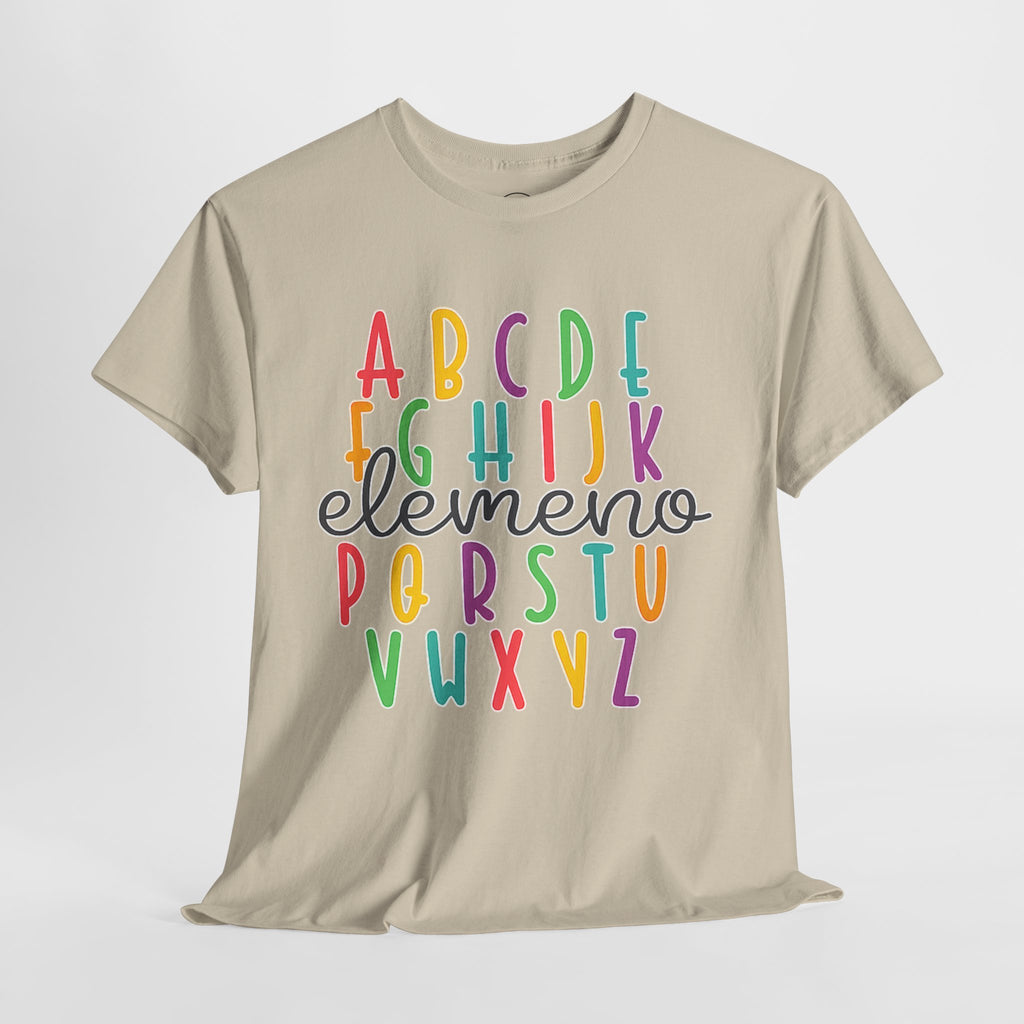 Alphabet Elemeno Kids Tee — Colorful ABCs Shirt for Teachers & Toddlers