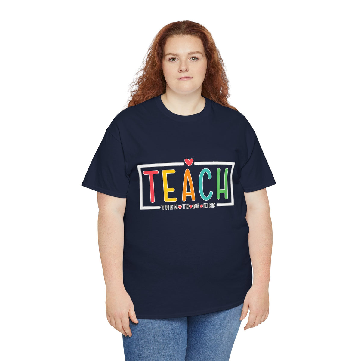 Teach Colorful Heart T-Shirt — Cute Teacher Appreciation Tee