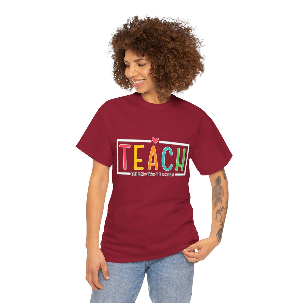 Teach Colorful Heart T-Shirt — Cute Teacher Appreciation Tee