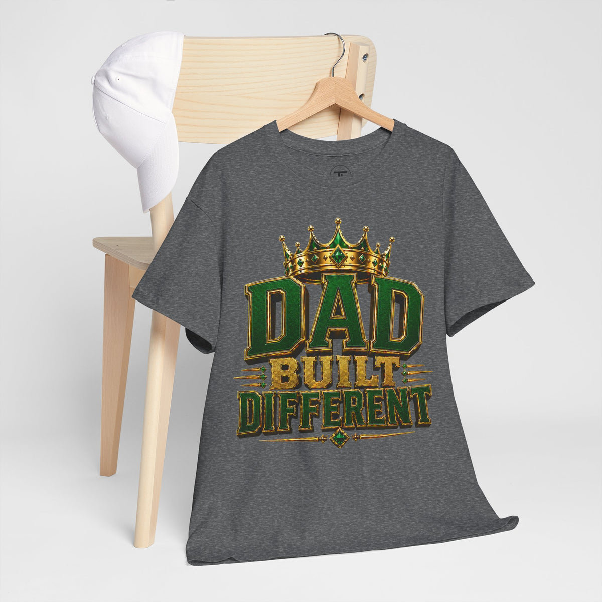 Dad Built Different T‑Shirt — King Crown Fathers Day Tee