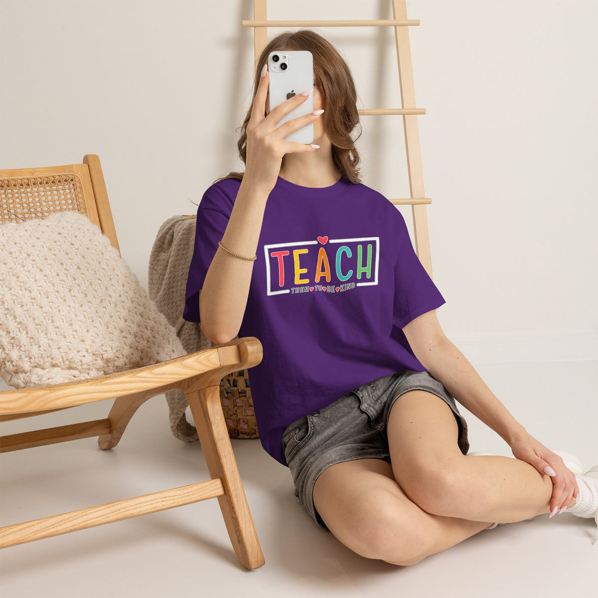 Teach Colorful Heart T-Shirt — Cute Teacher Appreciation Tee