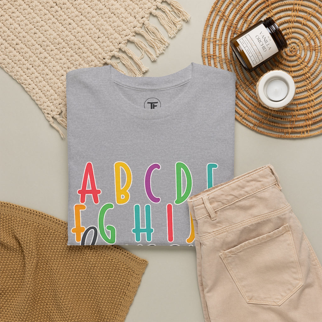 Alphabet Elemeno Kids Tee — Colorful ABCs Shirt for Teachers & Toddlers