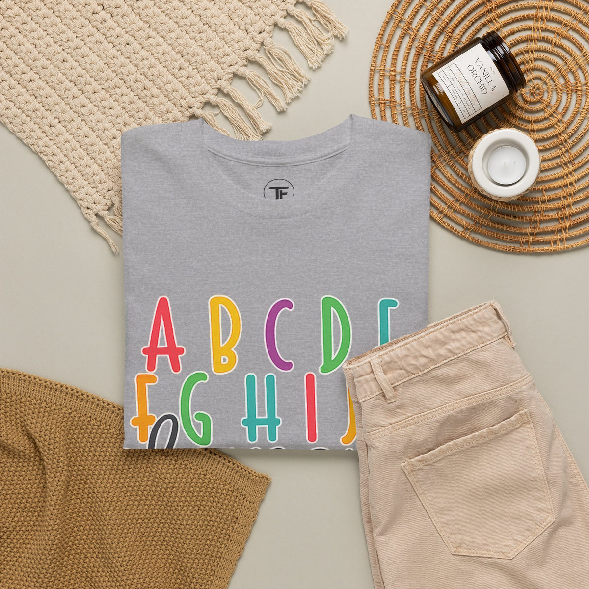 Alphabet Elemeno Kids Tee — Colorful ABCs Shirt for Teachers & Toddlers