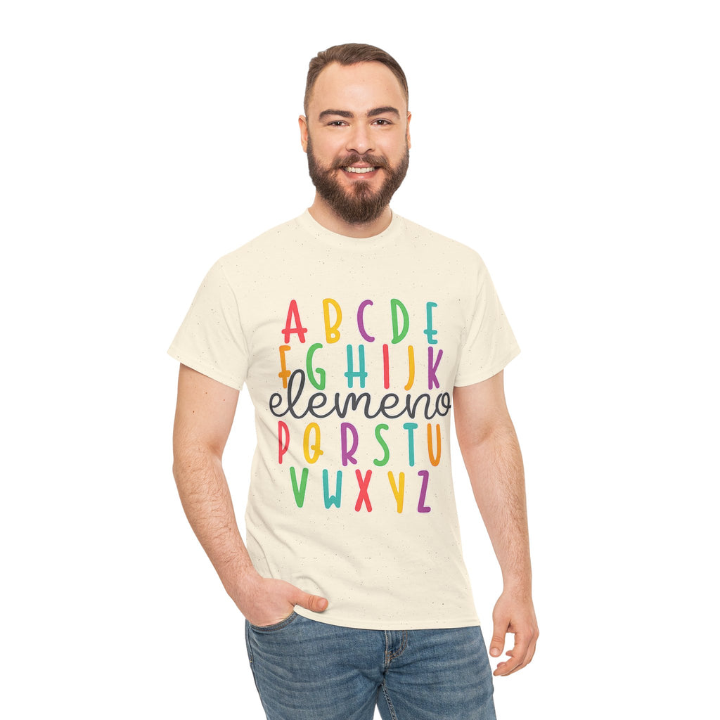 Alphabet Elemeno Kids Tee — Colorful ABCs Shirt for Teachers & Toddlers