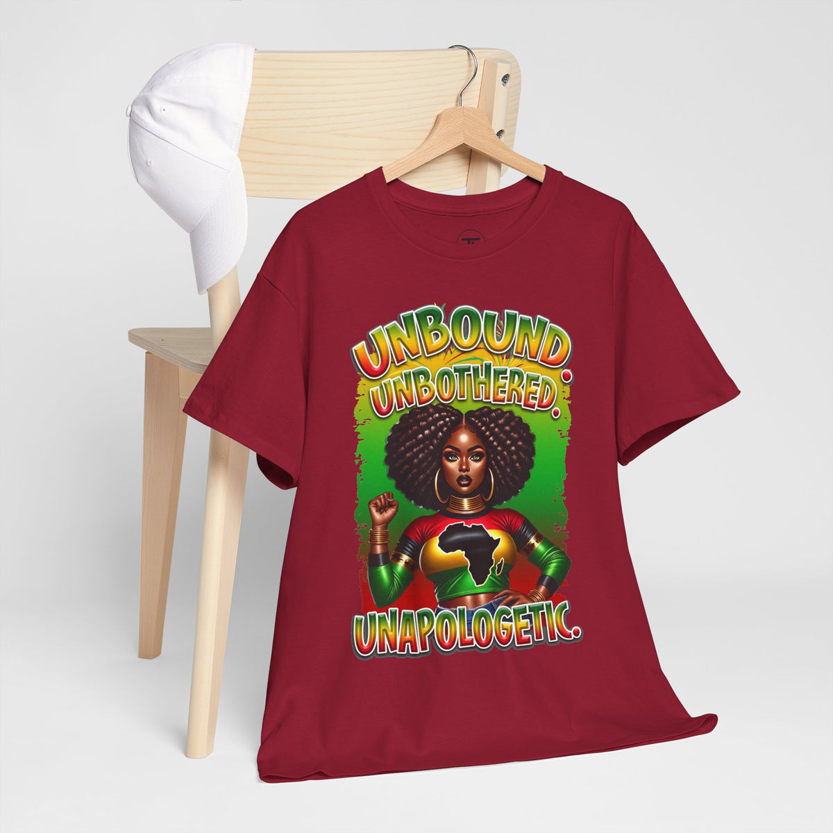Unbound, Unbothered, Unapologetic Tee — Afrocentric Empowerment Graphic T-Shirt