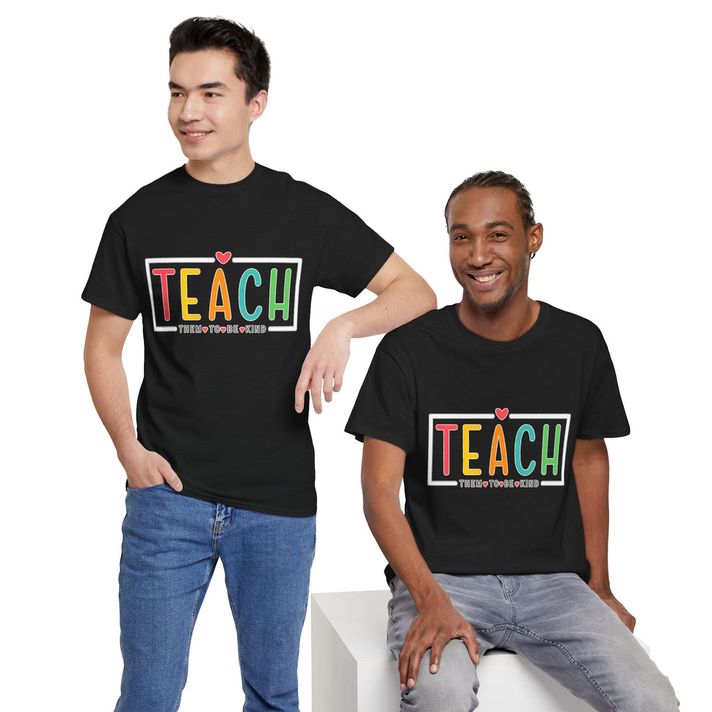Teach Colorful Heart T-Shirt — Cute Teacher Appreciation Tee