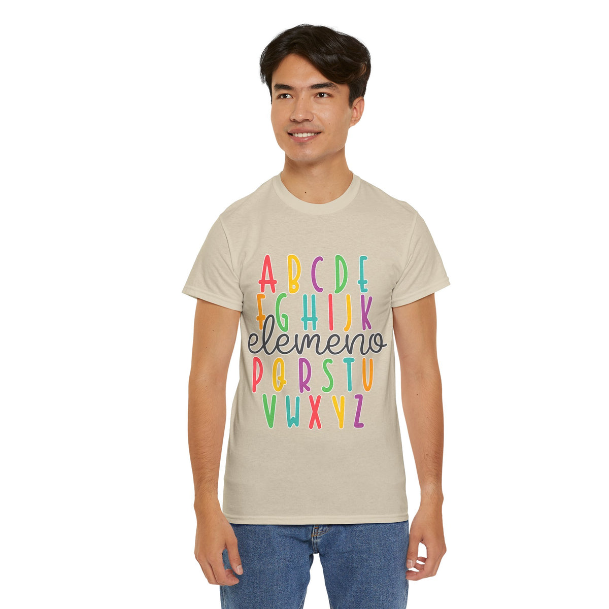 Alphabet Elemeno Kids Tee — Colorful ABCs Shirt for Teachers & Toddlers