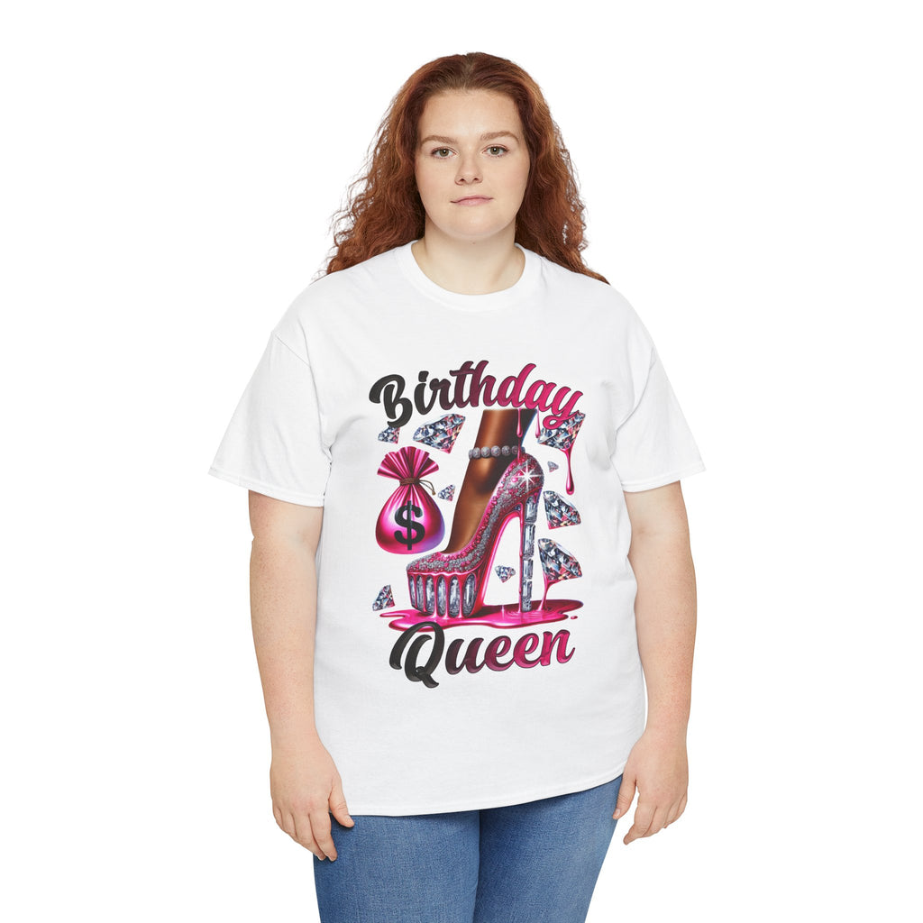 Birthday Queen T-Shirt — Pink High Heel Party Tee