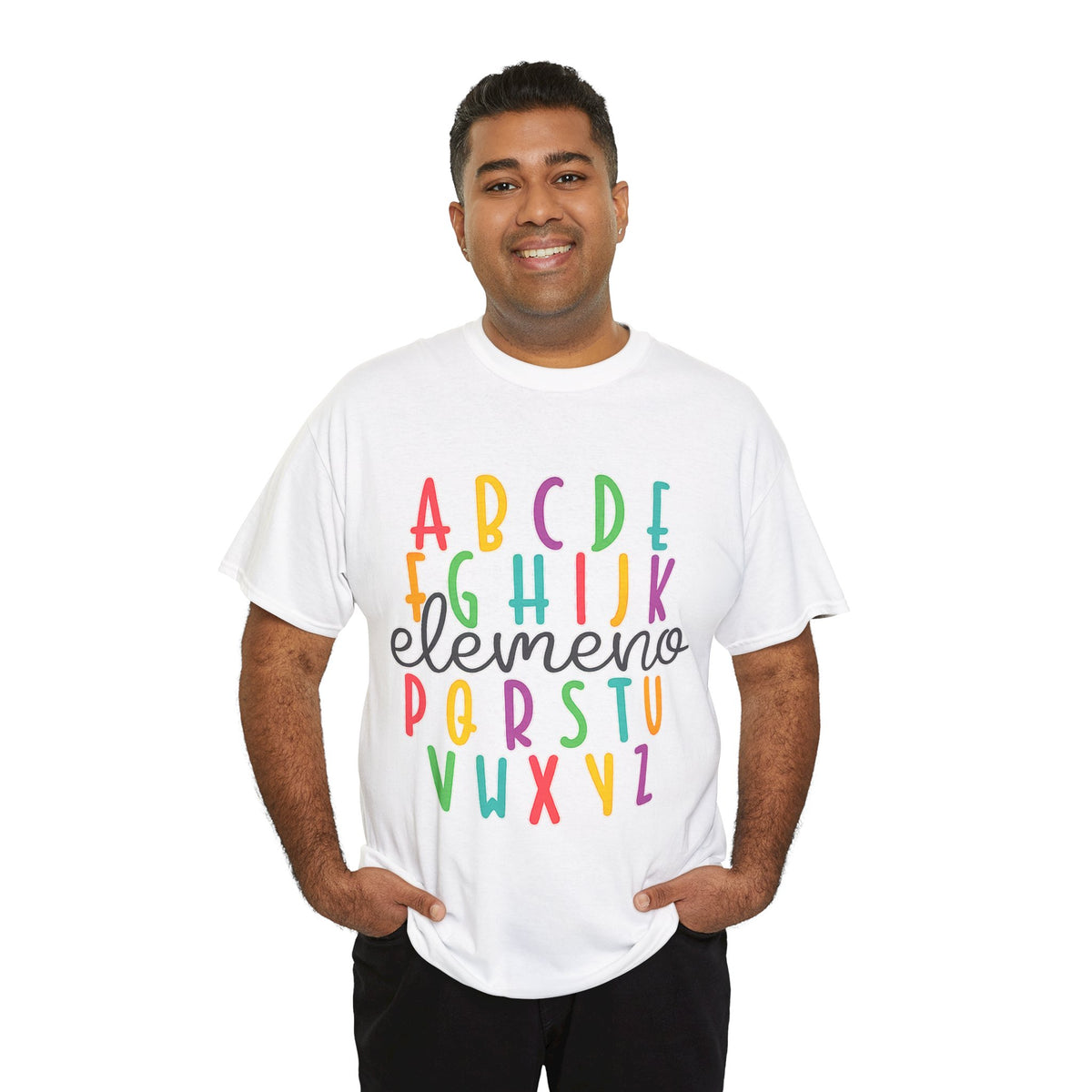 Alphabet Elemeno Kids Tee — Colorful ABCs Shirt for Teachers & Toddlers