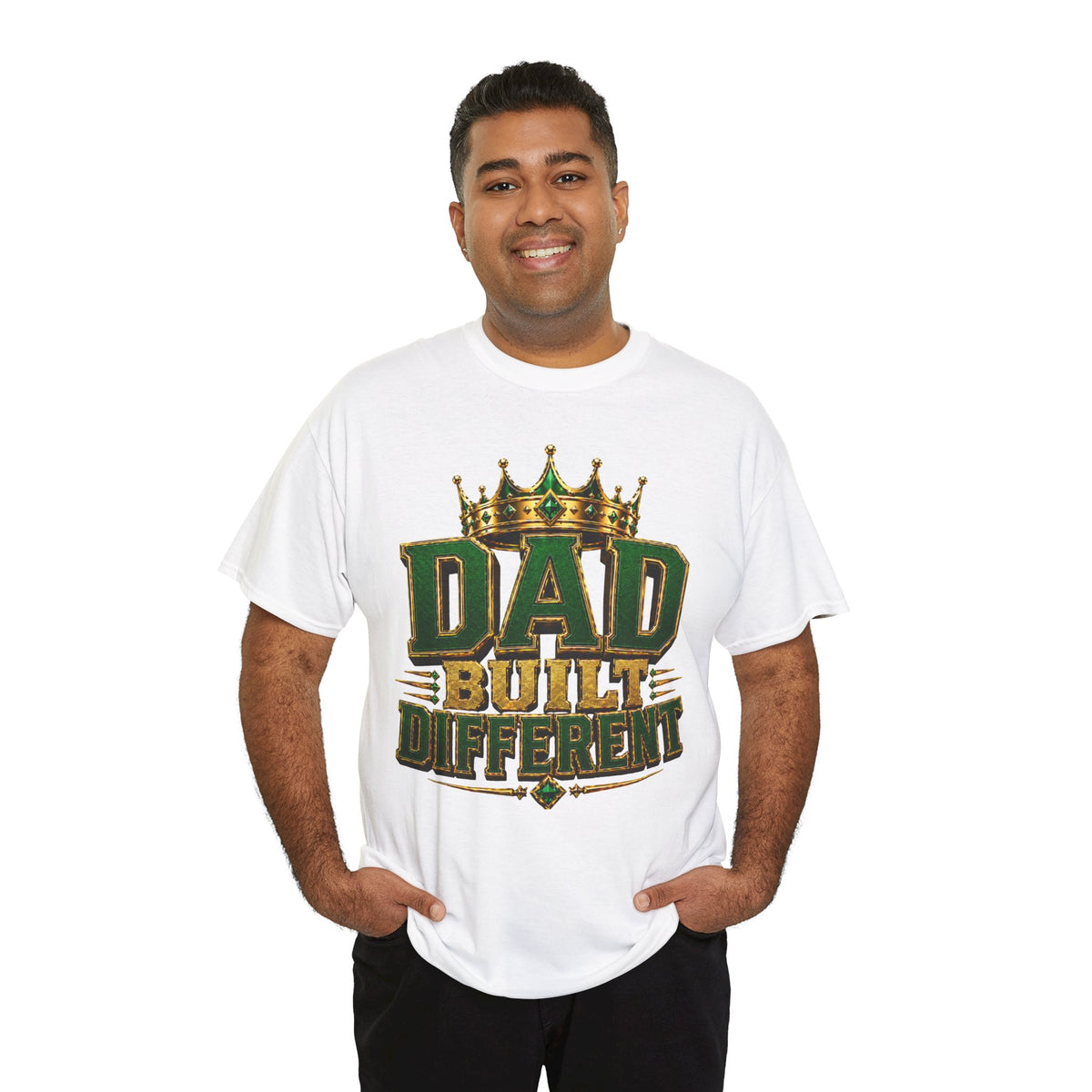 Dad Built Different T‑Shirt — King Crown Fathers Day Tee