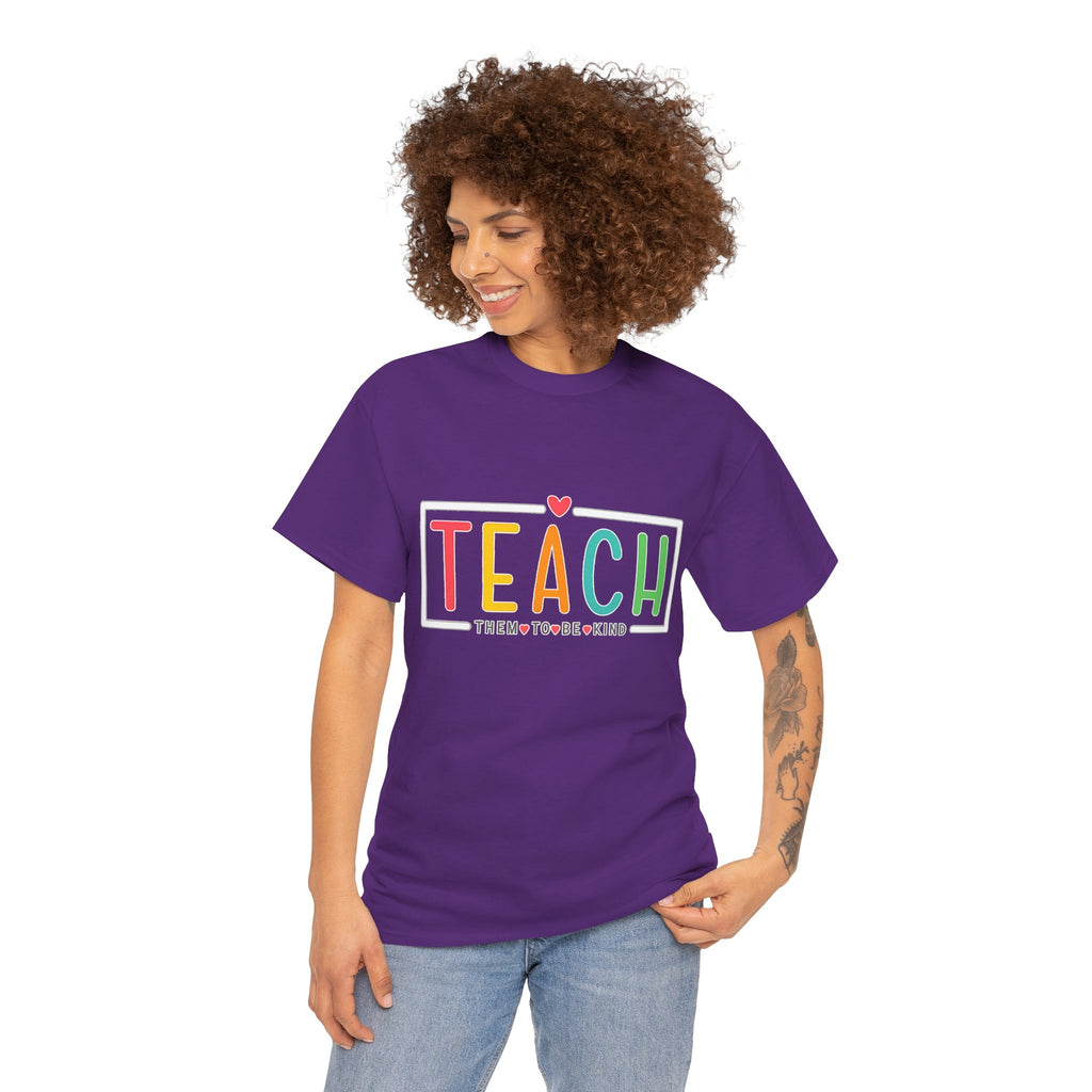 Teach Colorful Heart T-Shirt — Cute Teacher Appreciation Tee