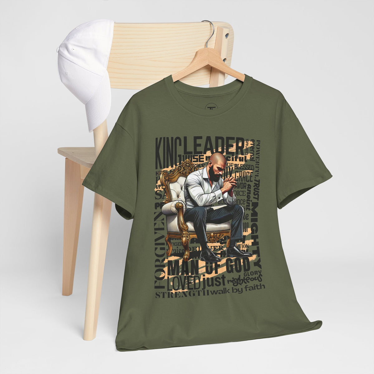 Christian Man of God inspirational graphic T-shirt — product view 4