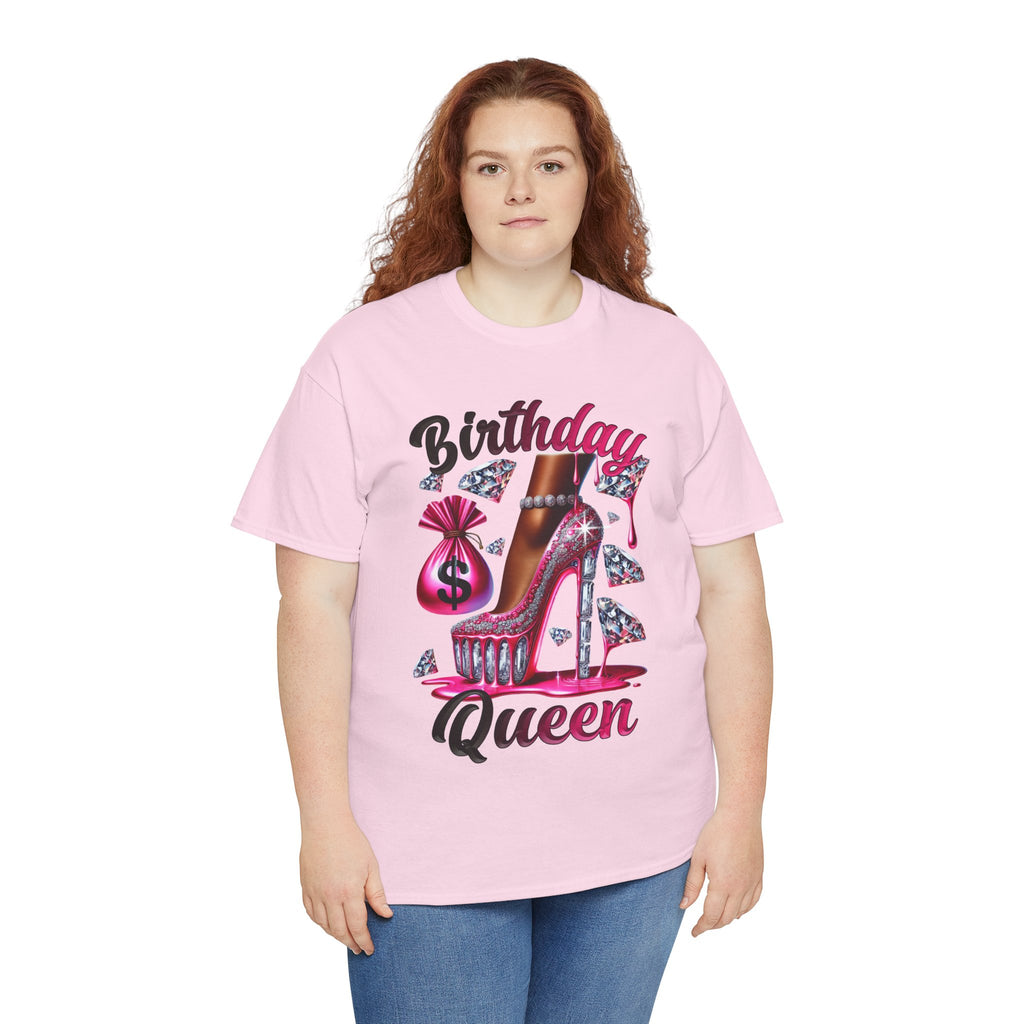 Birthday Queen T-Shirt — Pink High Heel Party Tee