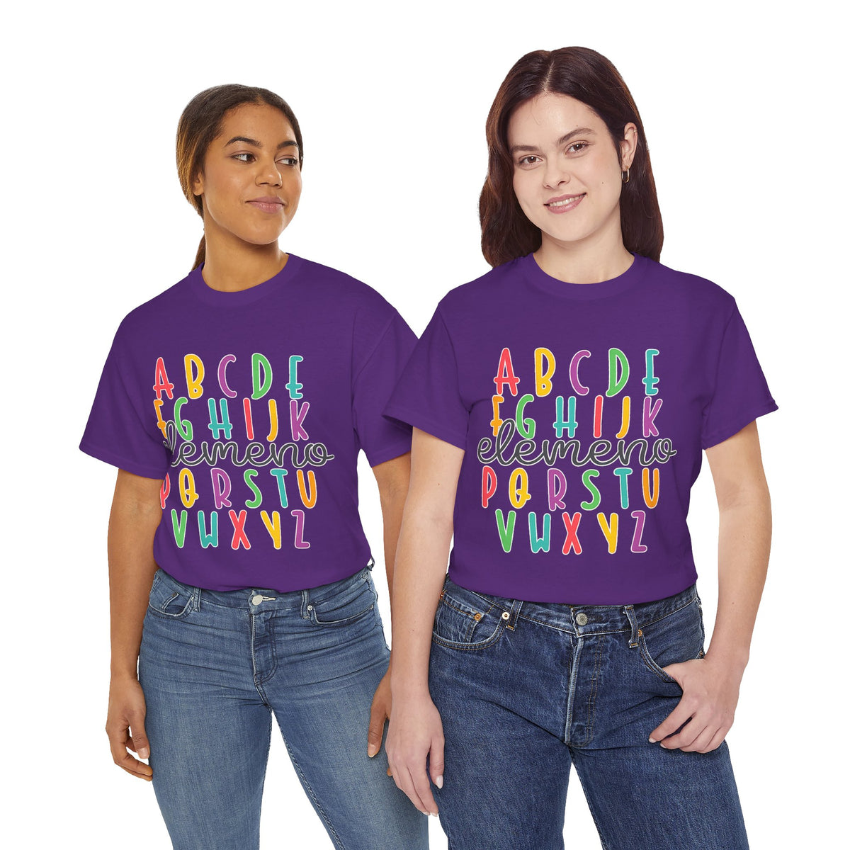 Alphabet Elemeno Kids Tee — Colorful ABCs Shirt for Teachers & Toddlers