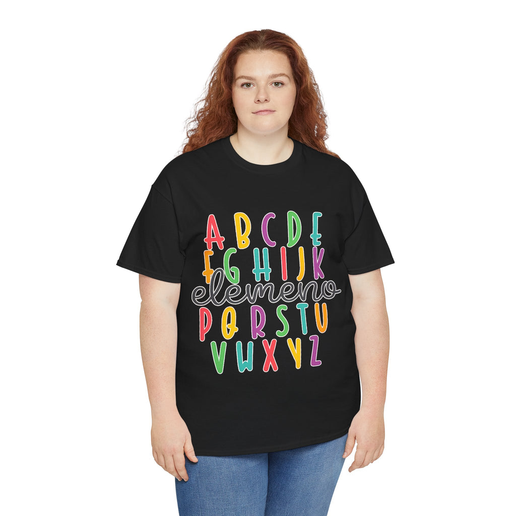 Alphabet Elemeno Kids Tee — Colorful ABCs Shirt for Teachers & Toddlers
