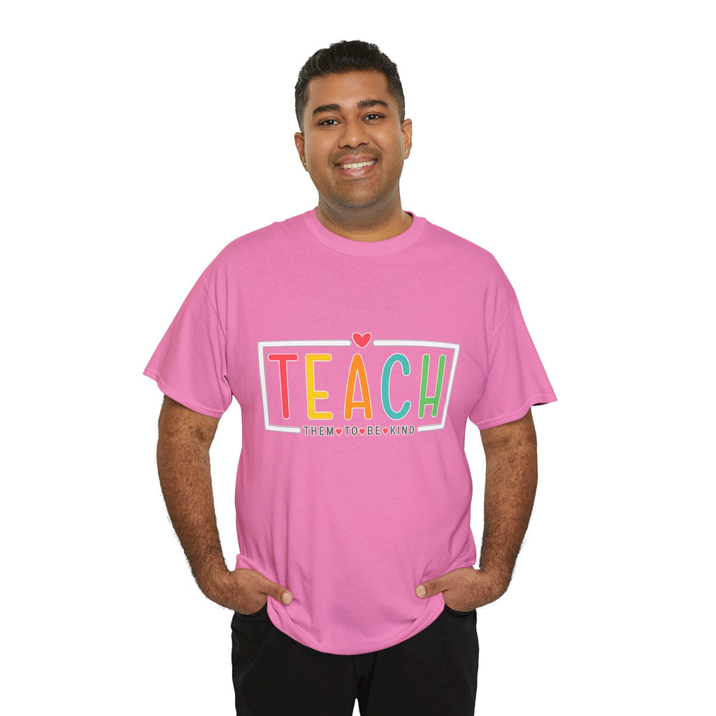 Teach Colorful Heart T-Shirt — Cute Teacher Appreciation Tee