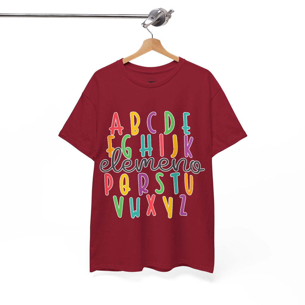 Alphabet Elemeno Kids Tee — Colorful ABCs Shirt for Teachers & Toddlers
