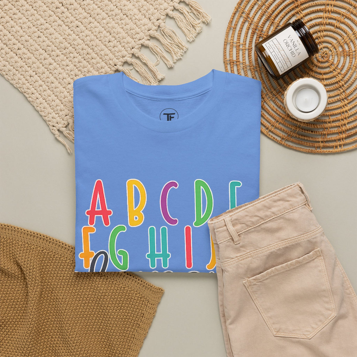 Alphabet Elemeno Kids Tee — Colorful ABCs Shirt for Teachers & Toddlers