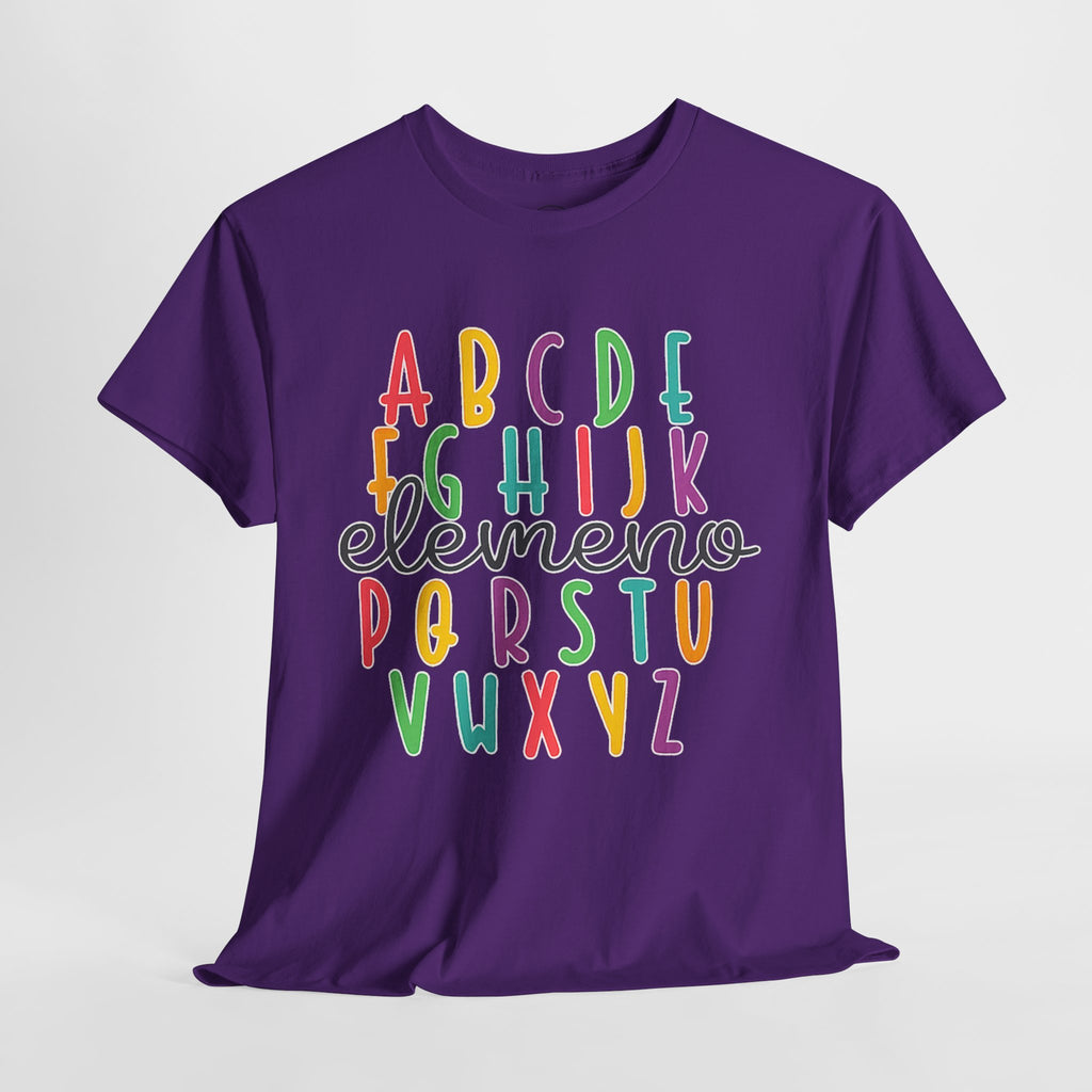 Alphabet Elemeno Kids Tee — Colorful ABCs Shirt for Teachers & Toddlers