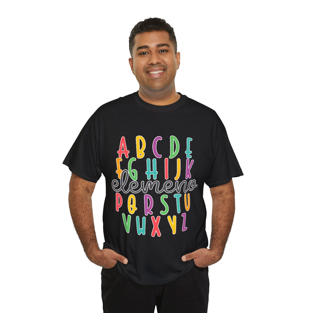 Alphabet Elemeno Kids Tee — Colorful ABCs Shirt for Teachers & Toddlers