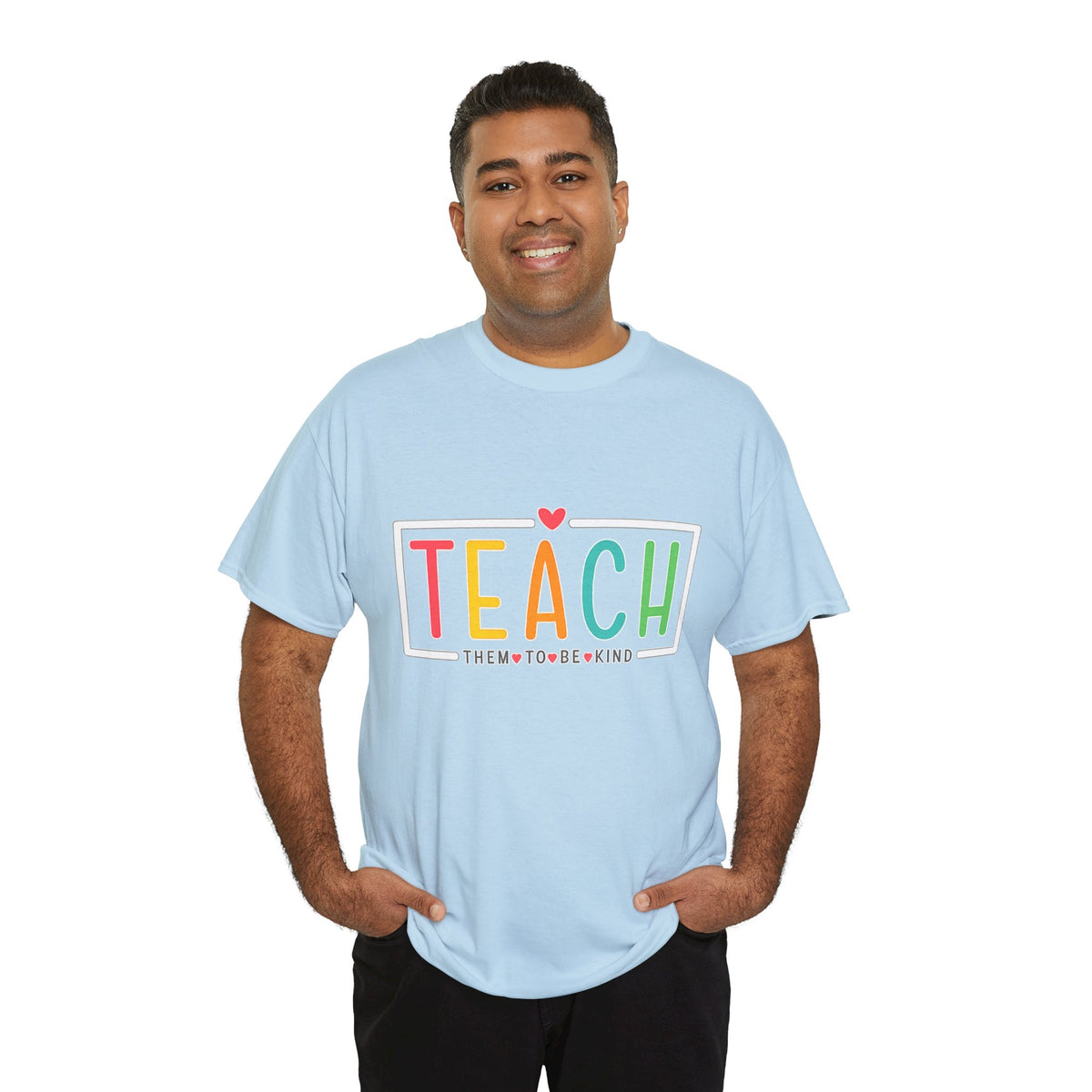 Teach Colorful Heart T-Shirt — Cute Teacher Appreciation Tee