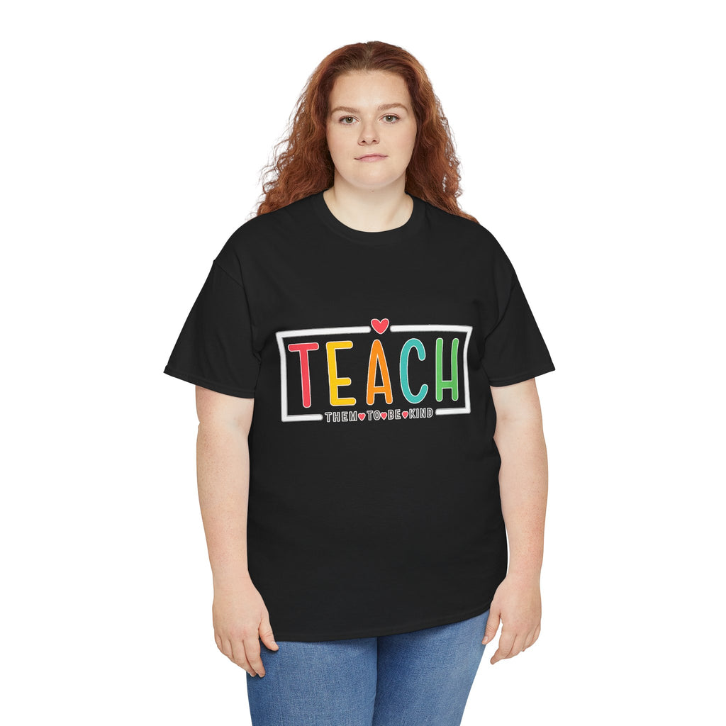 Teach Colorful Heart T-Shirt — Cute Teacher Appreciation Tee