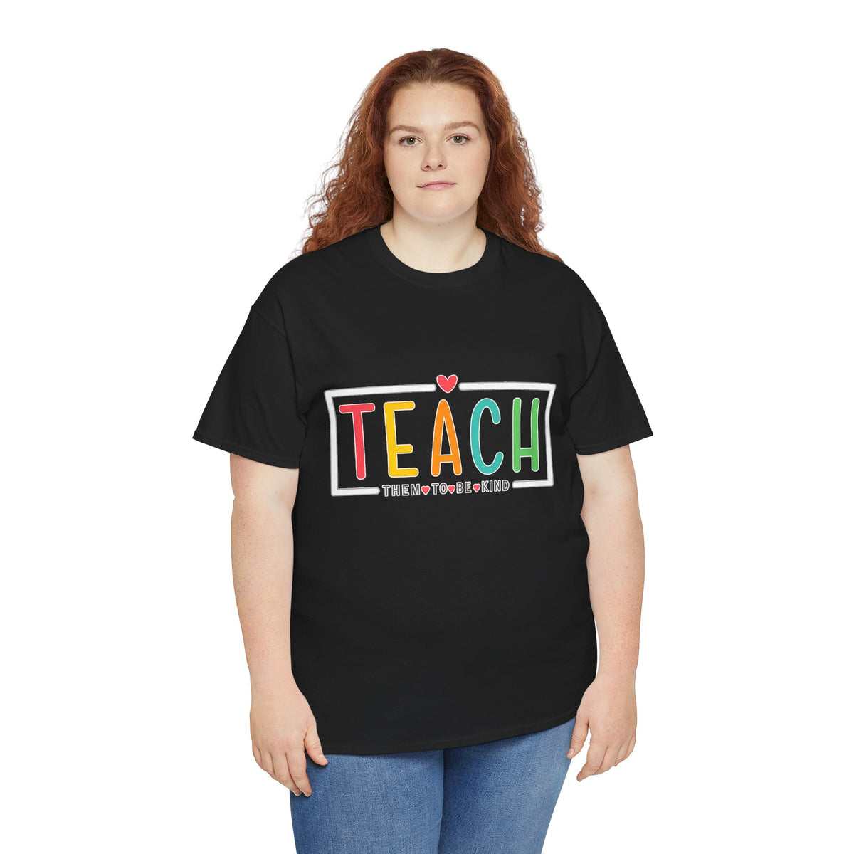 Teach Colorful Heart T-Shirt — Cute Teacher Appreciation Tee