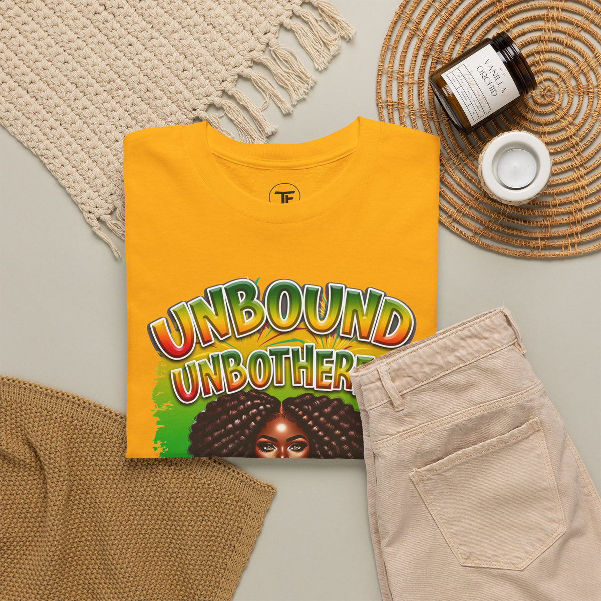 Unbound, Unbothered, Unapologetic Tee — Afrocentric Empowerment Graphic T-Shirt