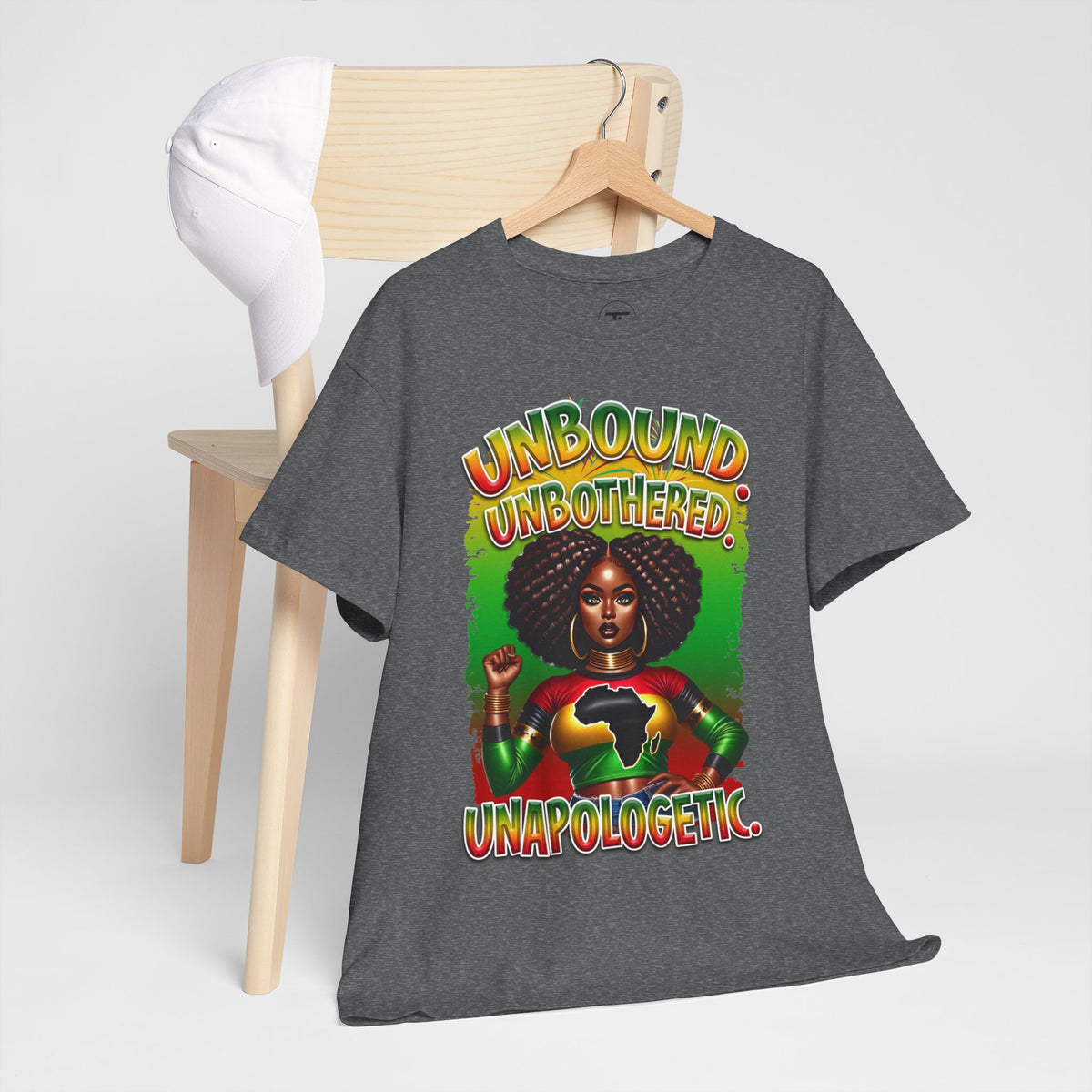 Unbound, Unbothered, Unapologetic Tee — Afrocentric Empowerment Graphic T-Shirt