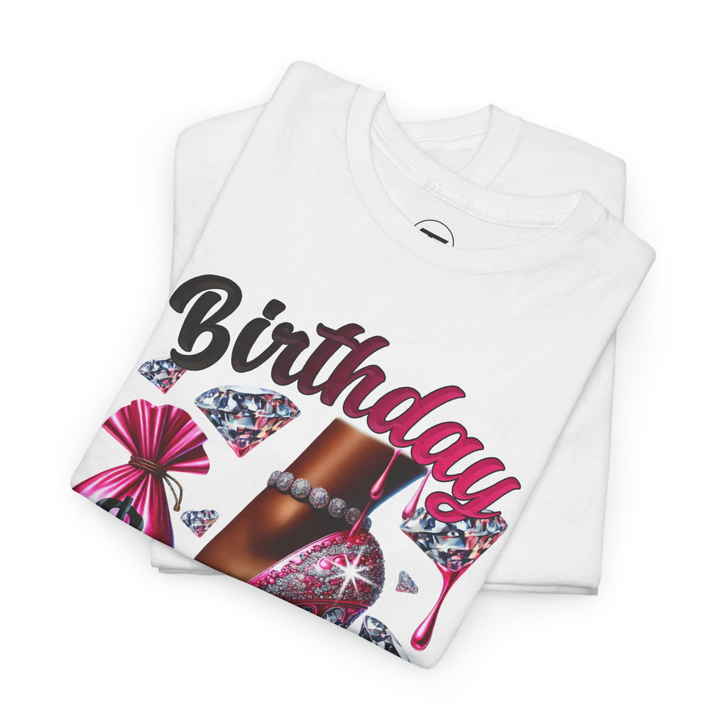 Birthday Queen T-Shirt — Pink High Heel Party Tee