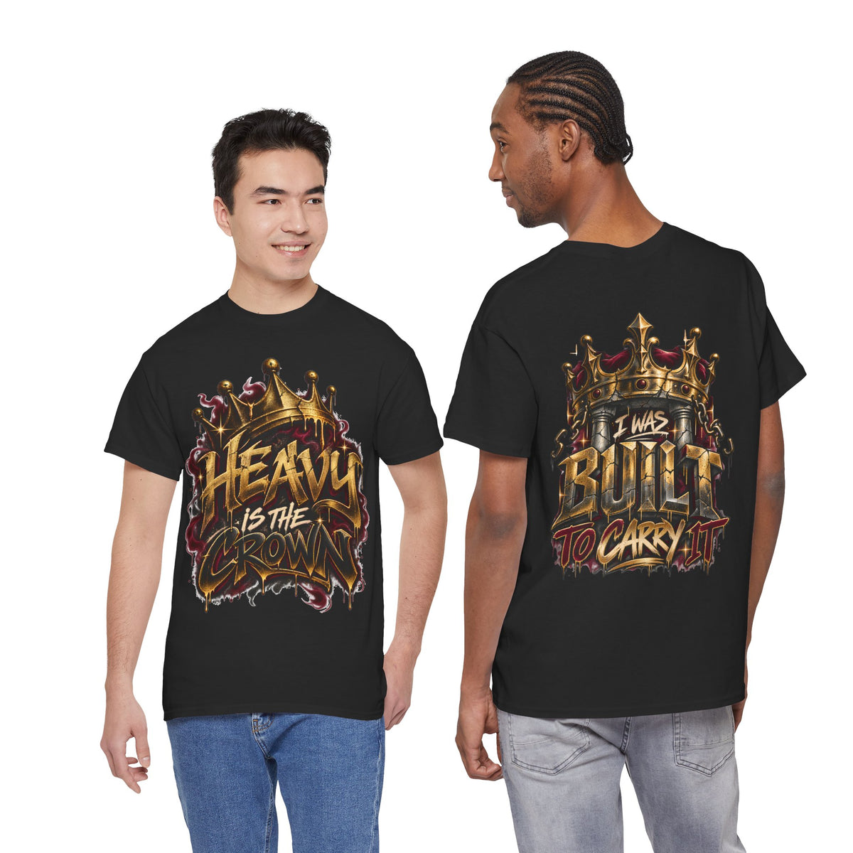 Heavy Is the Crown statement graphic T-shirt — additional product image
