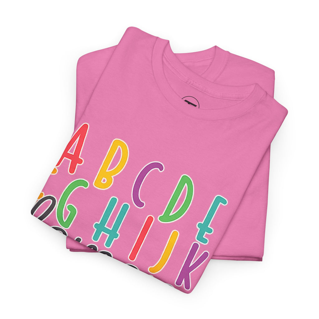 Alphabet Elemeno Kids Tee — Colorful ABCs Shirt for Teachers & Toddlers