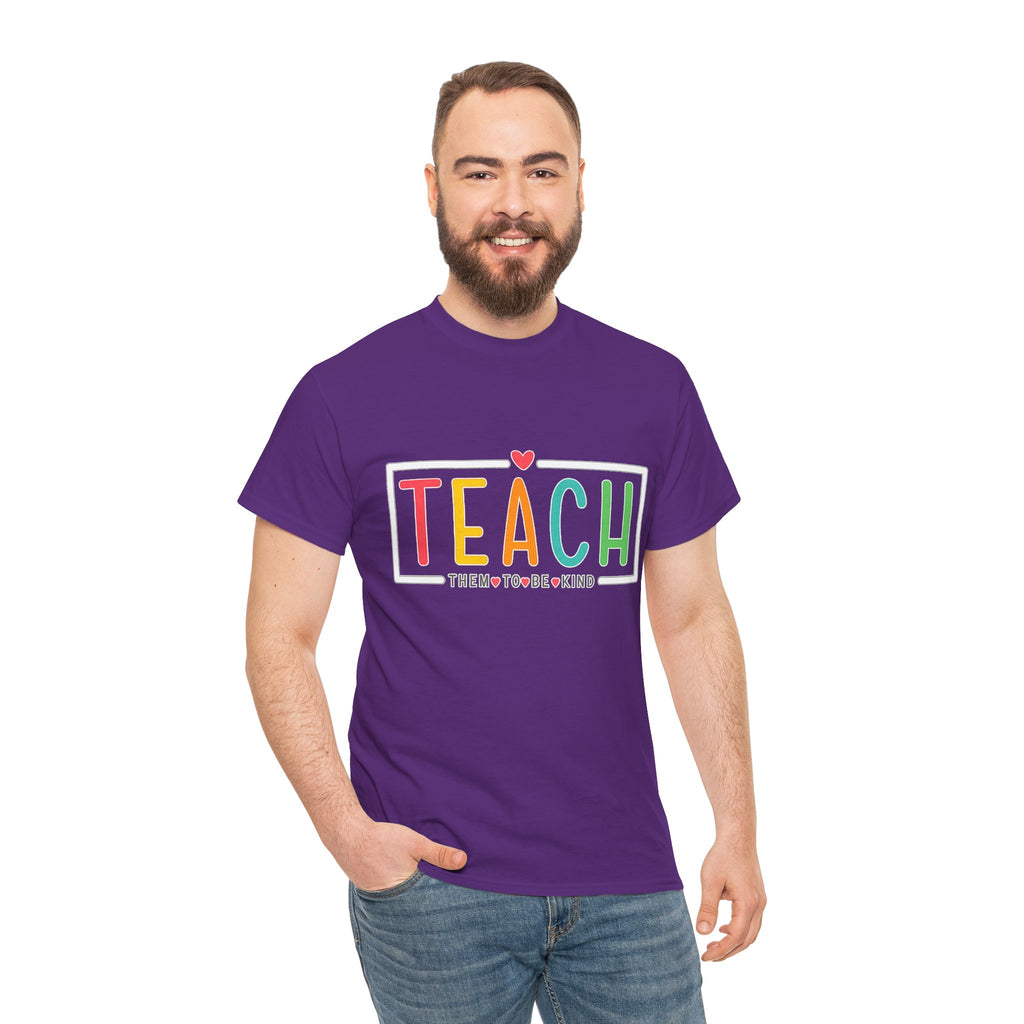Teach Colorful Heart T-Shirt — Cute Teacher Appreciation Tee