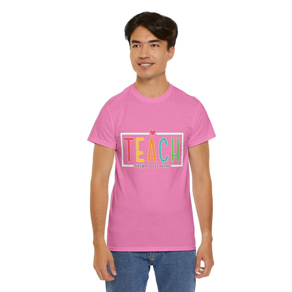 Teach Colorful Heart T-Shirt — Cute Teacher Appreciation Tee