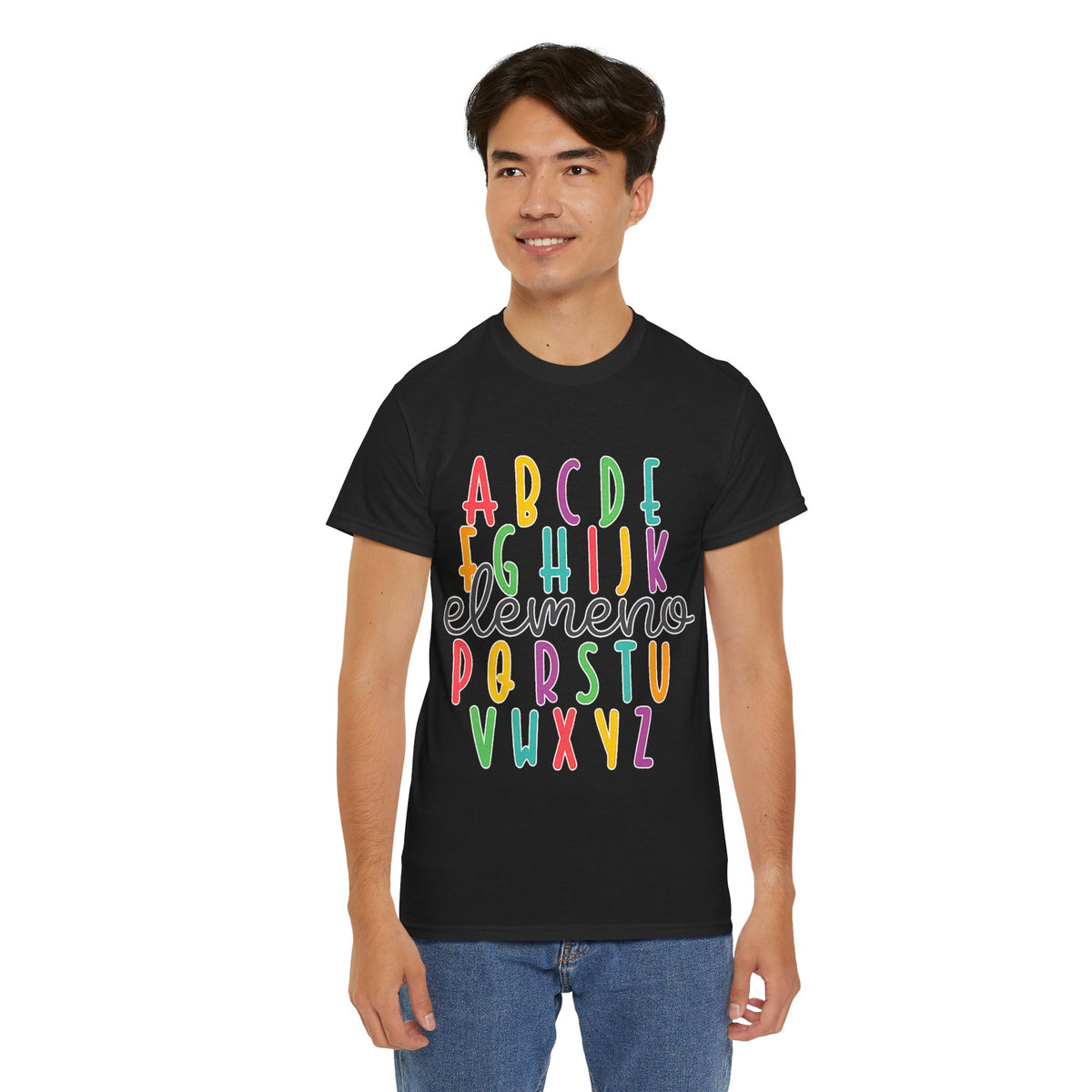Alphabet Elemeno Kids Tee — Colorful ABCs Shirt for Teachers & Toddlers