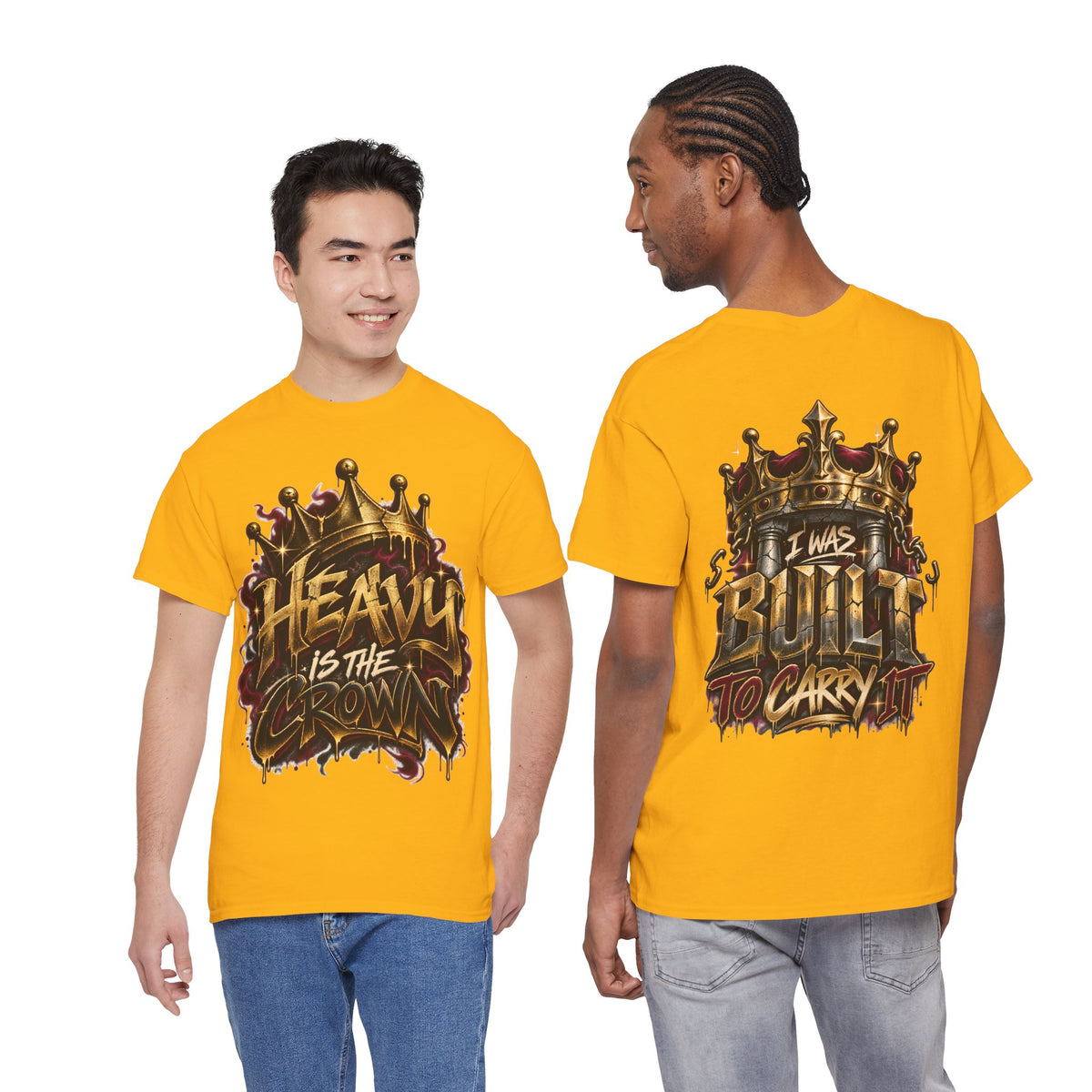 Heavy Is the Crown statement graphic T-shirt — product view 4