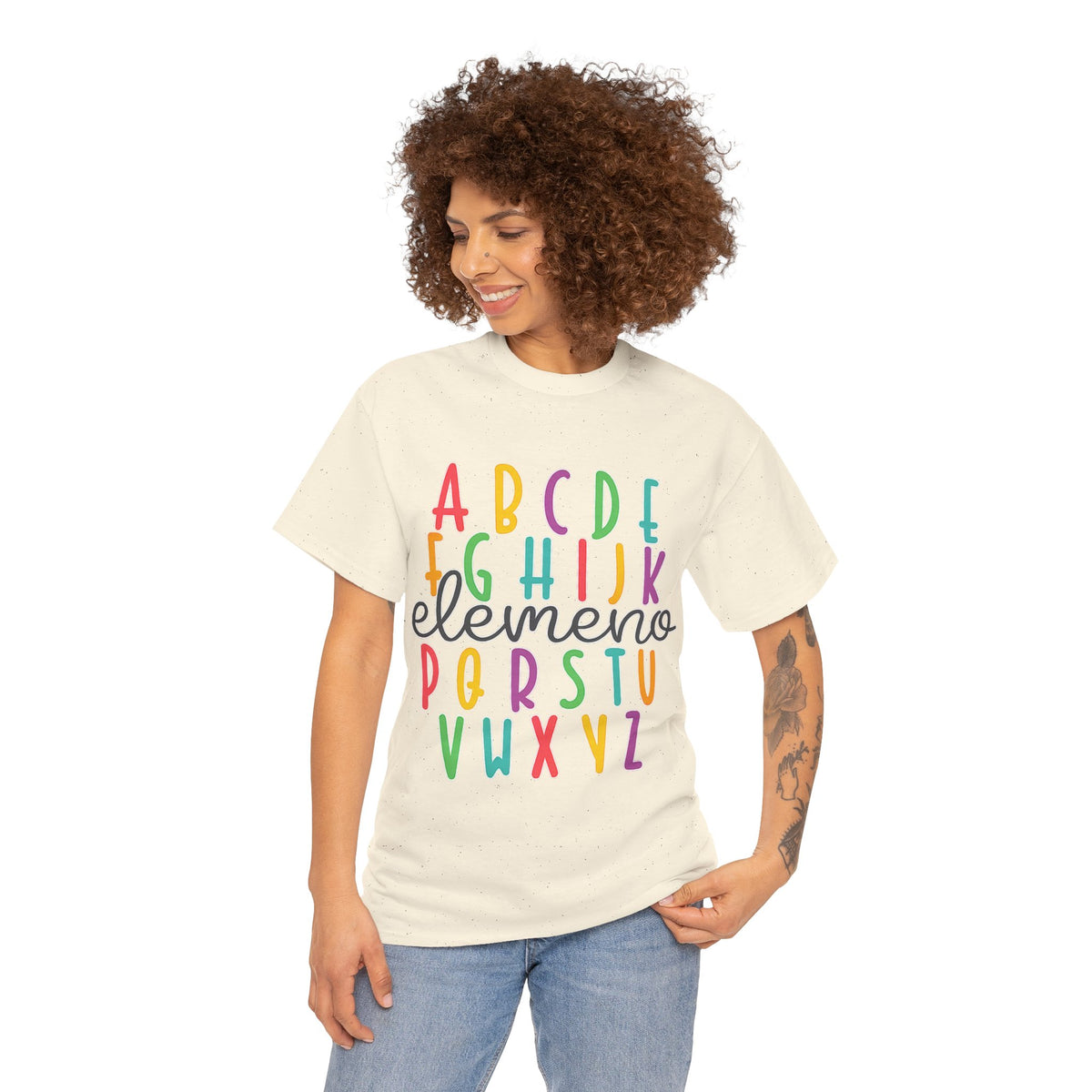 Alphabet Elemeno Kids Tee — Colorful ABCs Shirt for Teachers & Toddlers