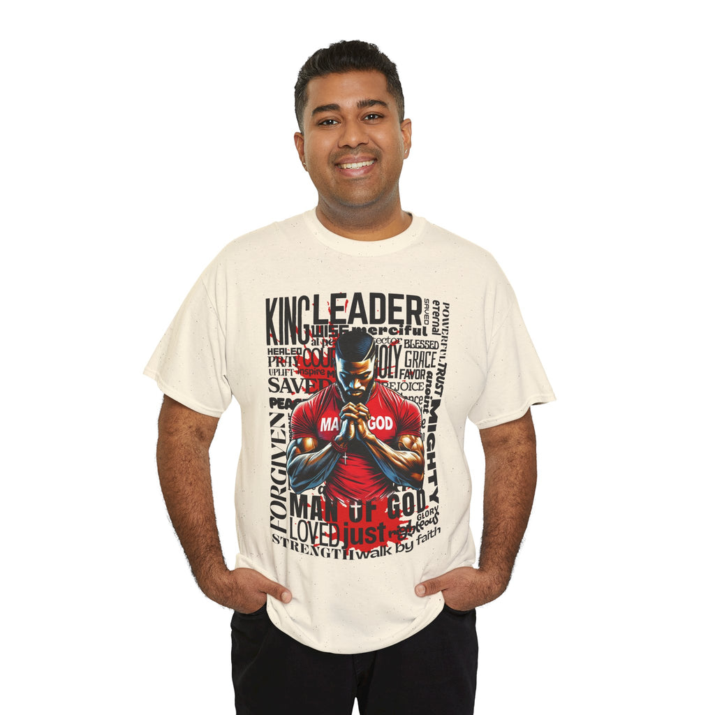 Faith-Inspired Graphic Tee — "Man of God" Prayer Design