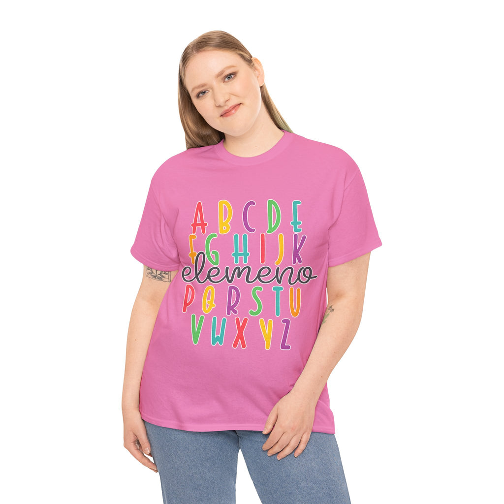 Alphabet Elemeno Kids Tee — Colorful ABCs Shirt for Teachers & Toddlers