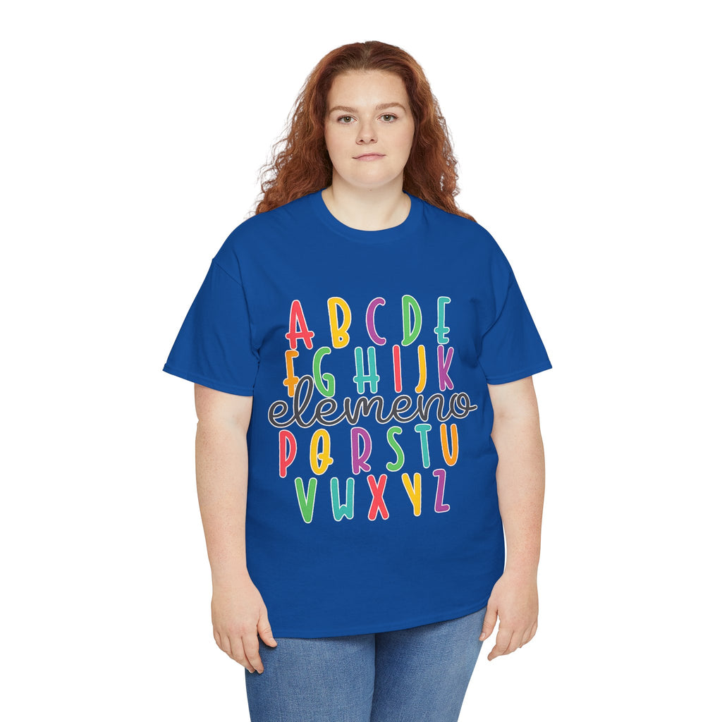 Alphabet Elemeno Kids Tee — Colorful ABCs Shirt for Teachers & Toddlers