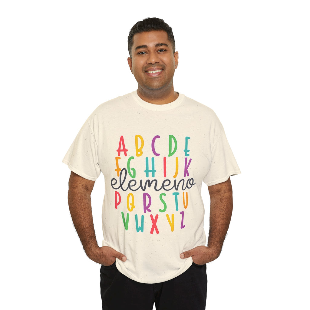 Alphabet Elemeno Kids Tee — Colorful ABCs Shirt for Teachers & Toddlers