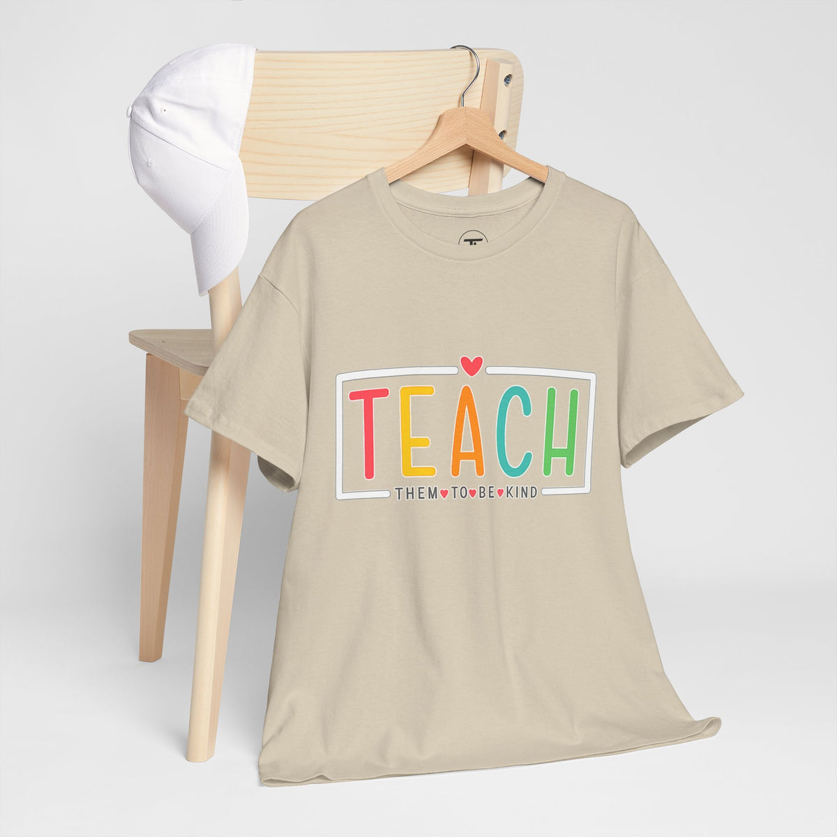 TEACH colorful heart teacher appreciation T-shirt — additional product image