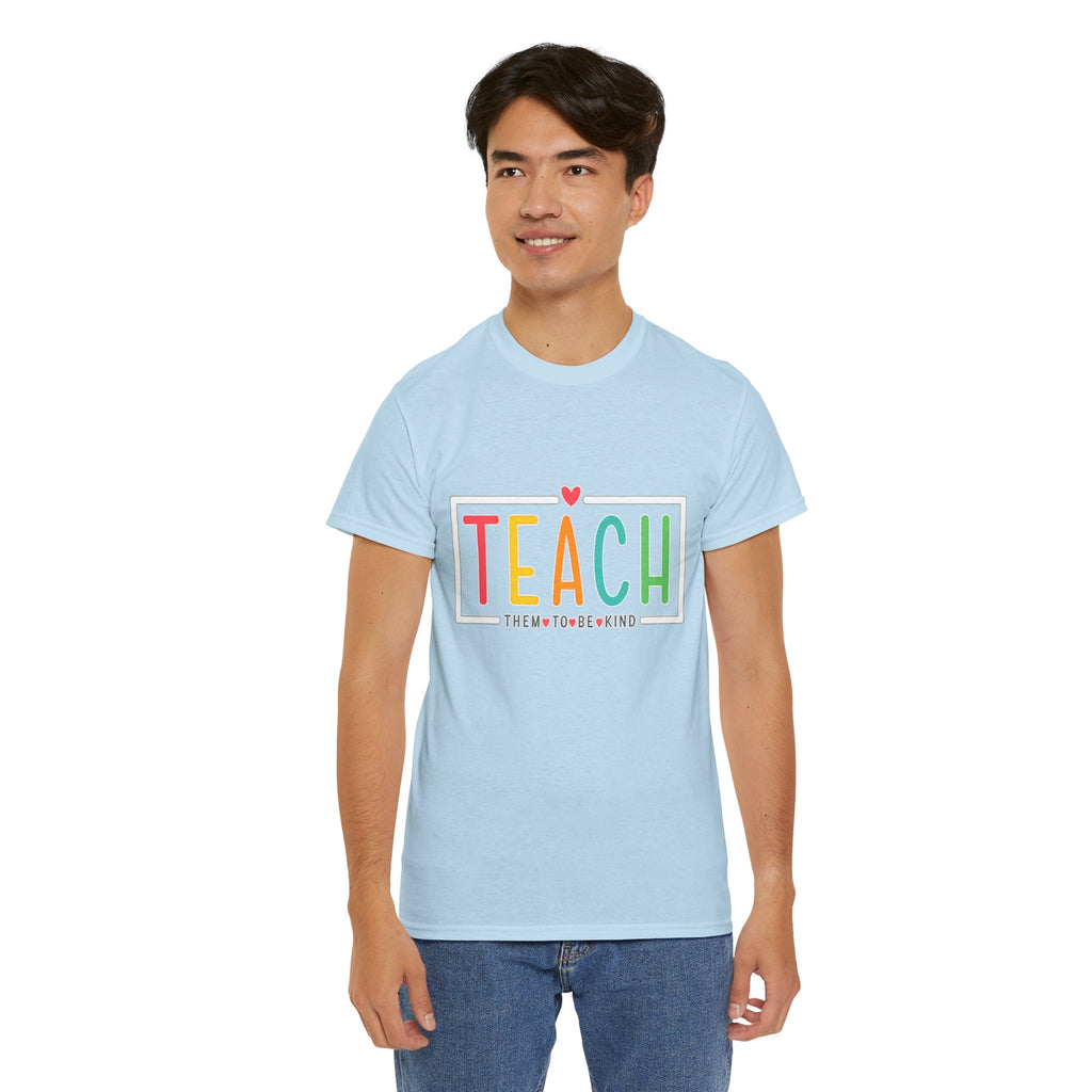 Teach Colorful Heart T-Shirt — Cute Teacher Appreciation Tee