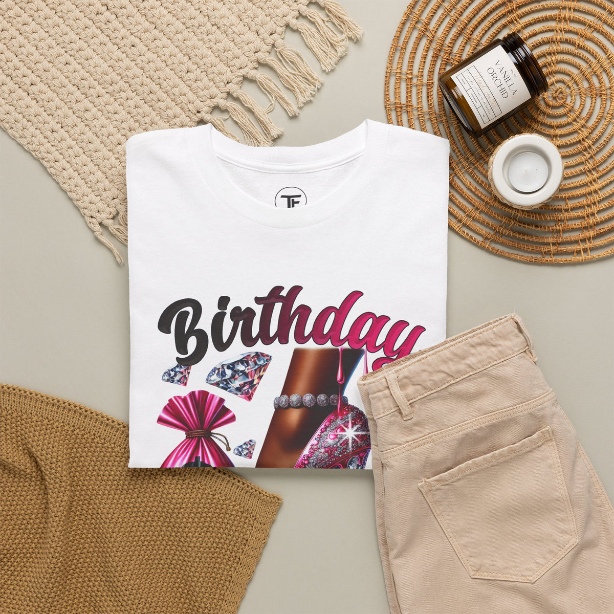 Birthday Queen T-Shirt — Pink High Heel Party Tee