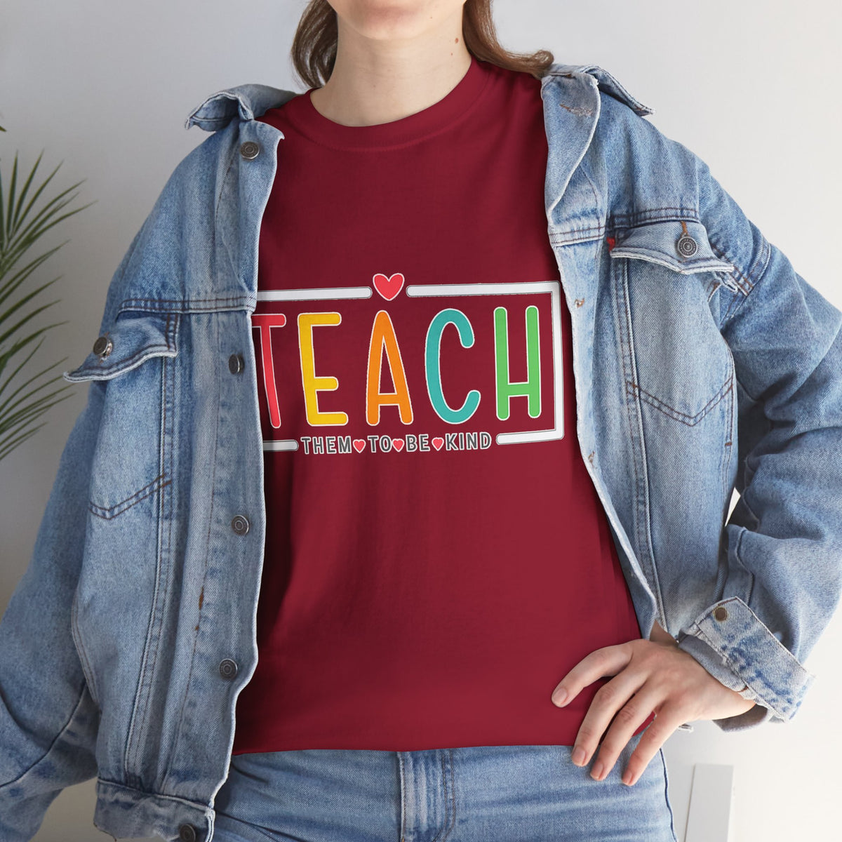 Teach Colorful Heart T-Shirt — Cute Teacher Appreciation Tee